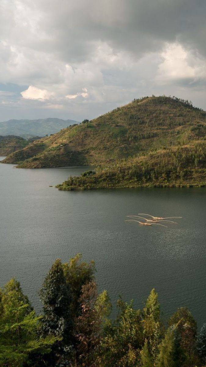 Aerial View of Lake Kivu